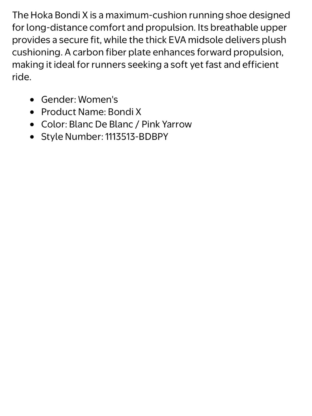 Hoka Bondi X Women's Running Shoes - Picture 5 of 12